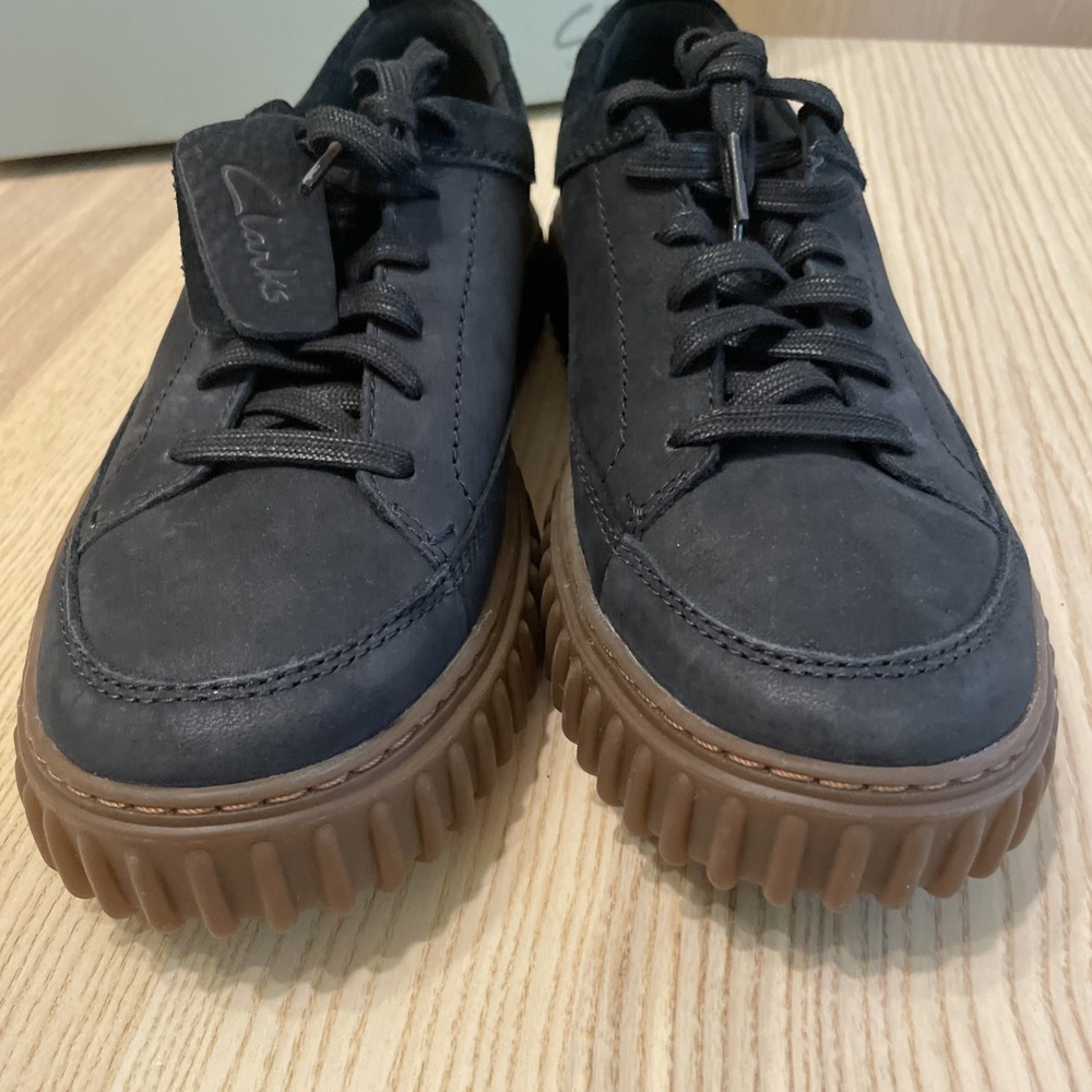 Clarks Torhill Lace Sneakers Mens Black Nubuck Lifestyle Size 9 Shoes - Picture 6 of 7
